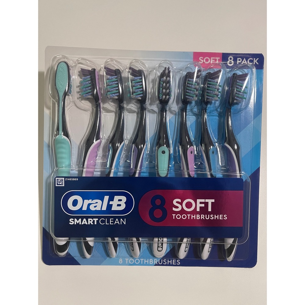 Oral-B Smart Clean 8 Soft Toothbrushes Pack New